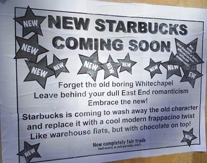 Starbucks 'welcome' poster