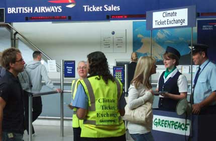 Climate ticket exchange @ airport