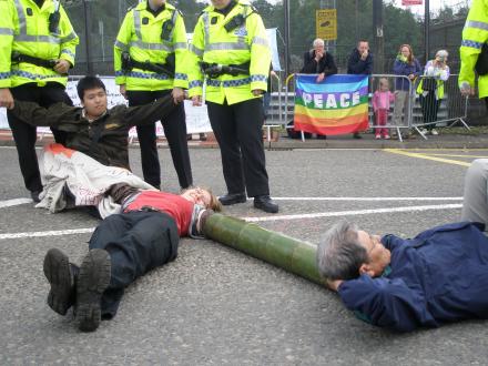 Bamboo Faslane blockade 1