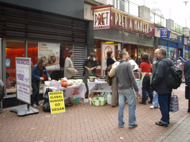 Brum anti-McDonalds Day & Food Not Bombs stall