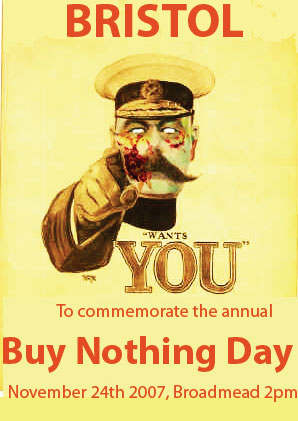 Bristol Buy Nothing Day undead poster