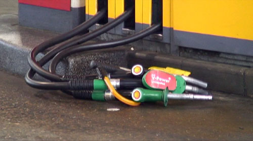 D-locked petrol pumps