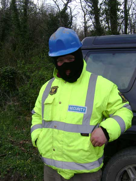 Rath Lugh security guard in balaclava