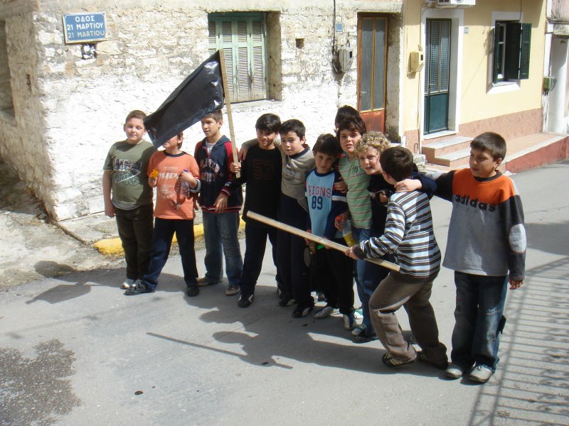 Corfu dump kids protest