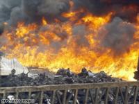 Nigerian pipeline burns after attack