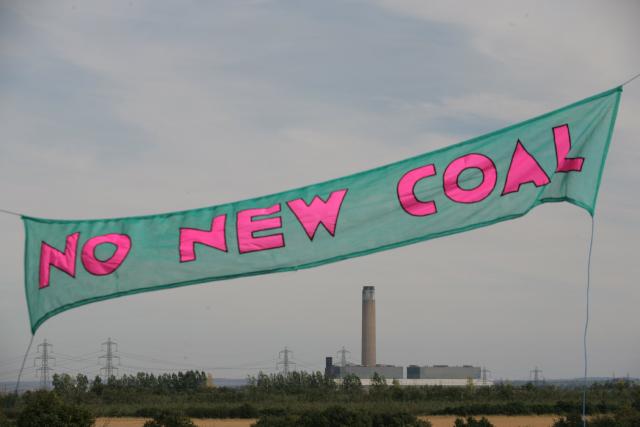 No New Coal banner