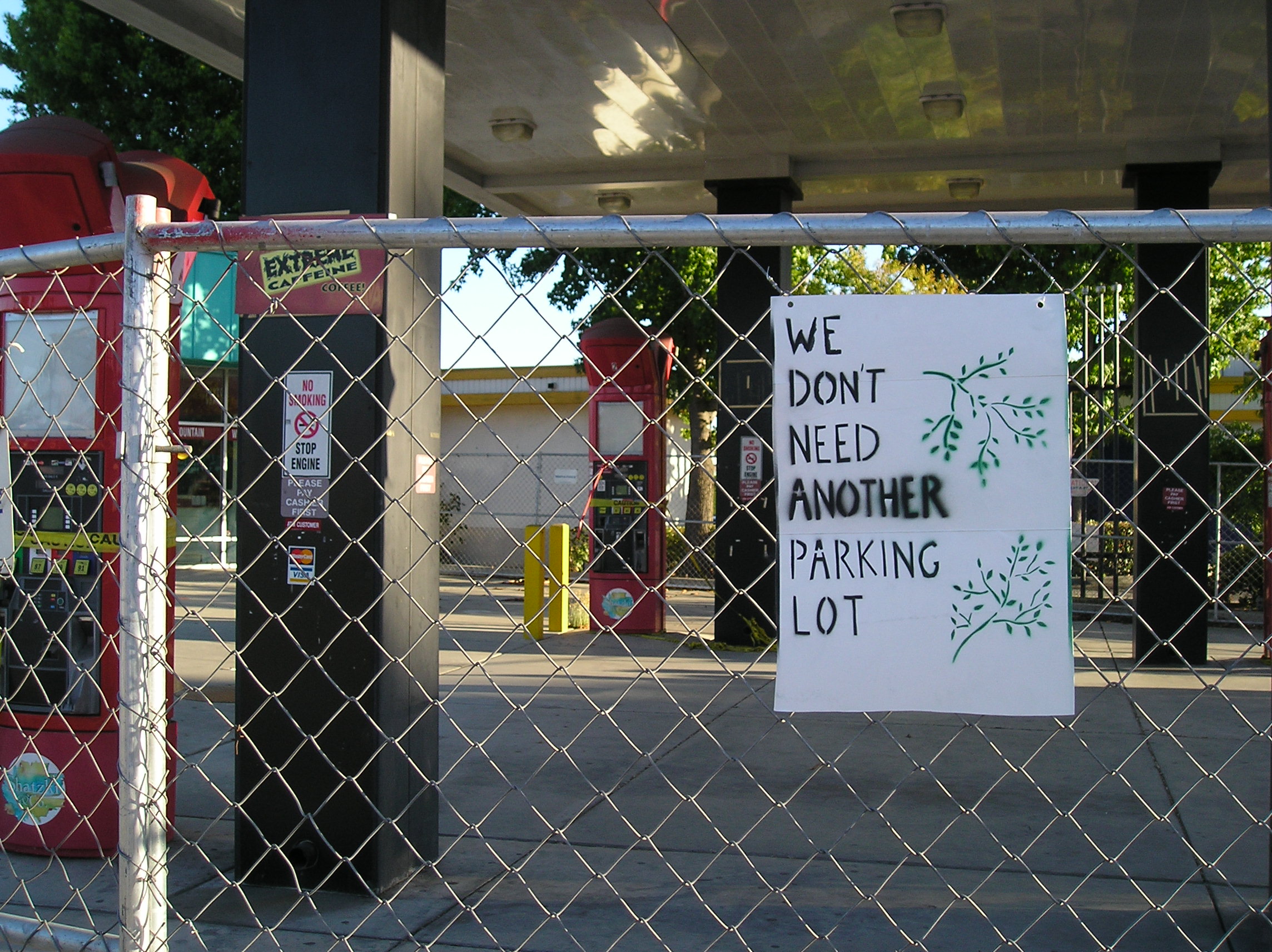 Parking lot stencil