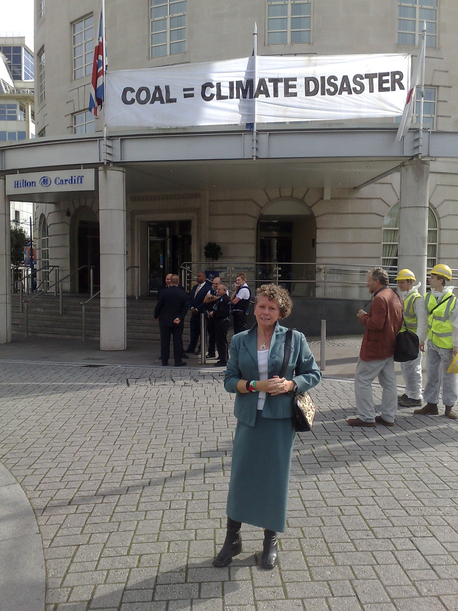 Cardiff Hilton coal protest