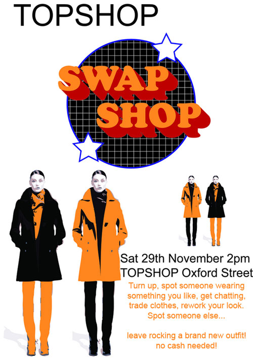 Top Shop Swap Shop buy nothing day flier