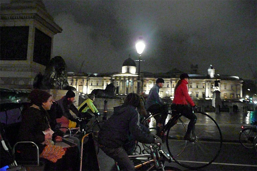 London Critical Mass penny farthings