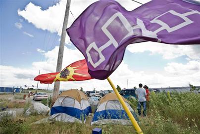 Tyendinaga flags & camp