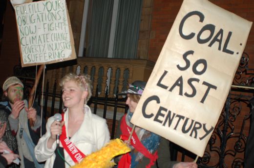 'Coal: so last century' banner