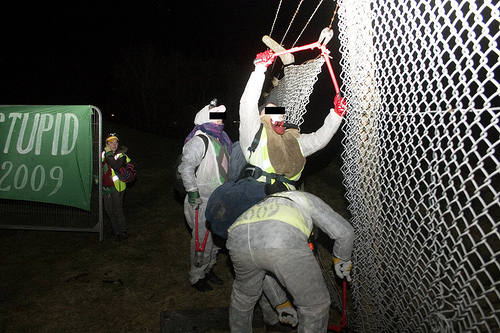 Aberdeen airport fence cutting