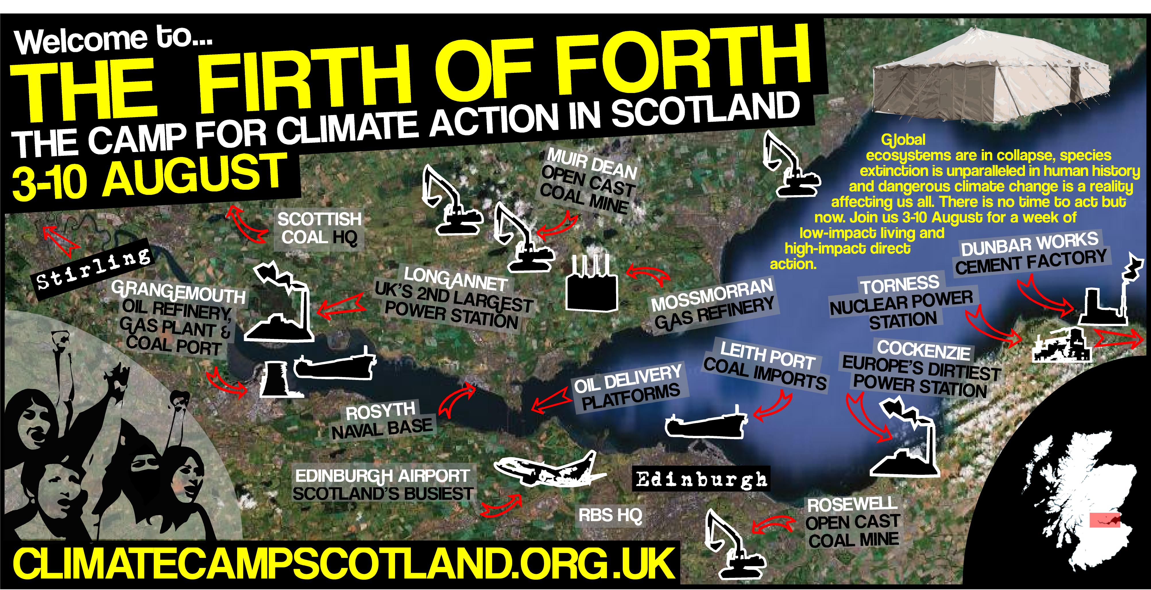 Camp for Climate Action Scotland flier