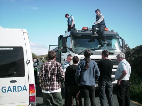 Truck action at Glengad