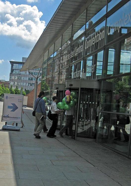 Manchester aviation conference protest 1