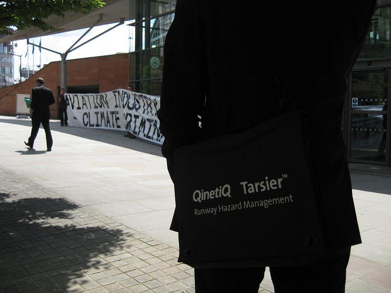 Manchester aviation conference protest 2