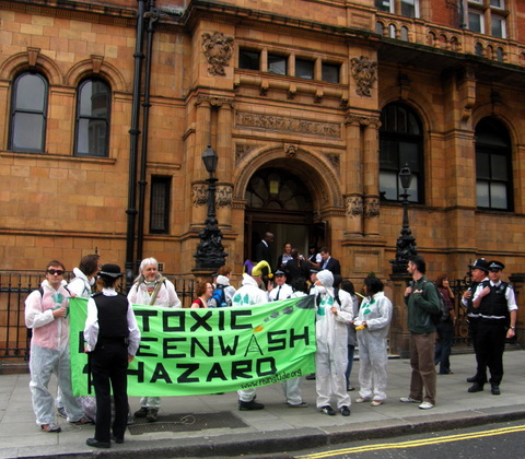 Greenwash Guerillas at Guardian e.On climate conference