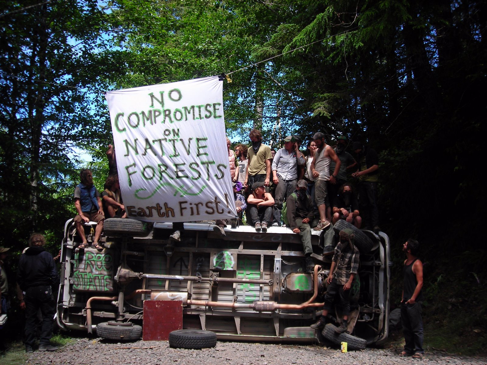 Cascadia forest blockade