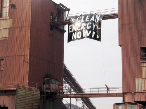 Belgian coal terminal occupied