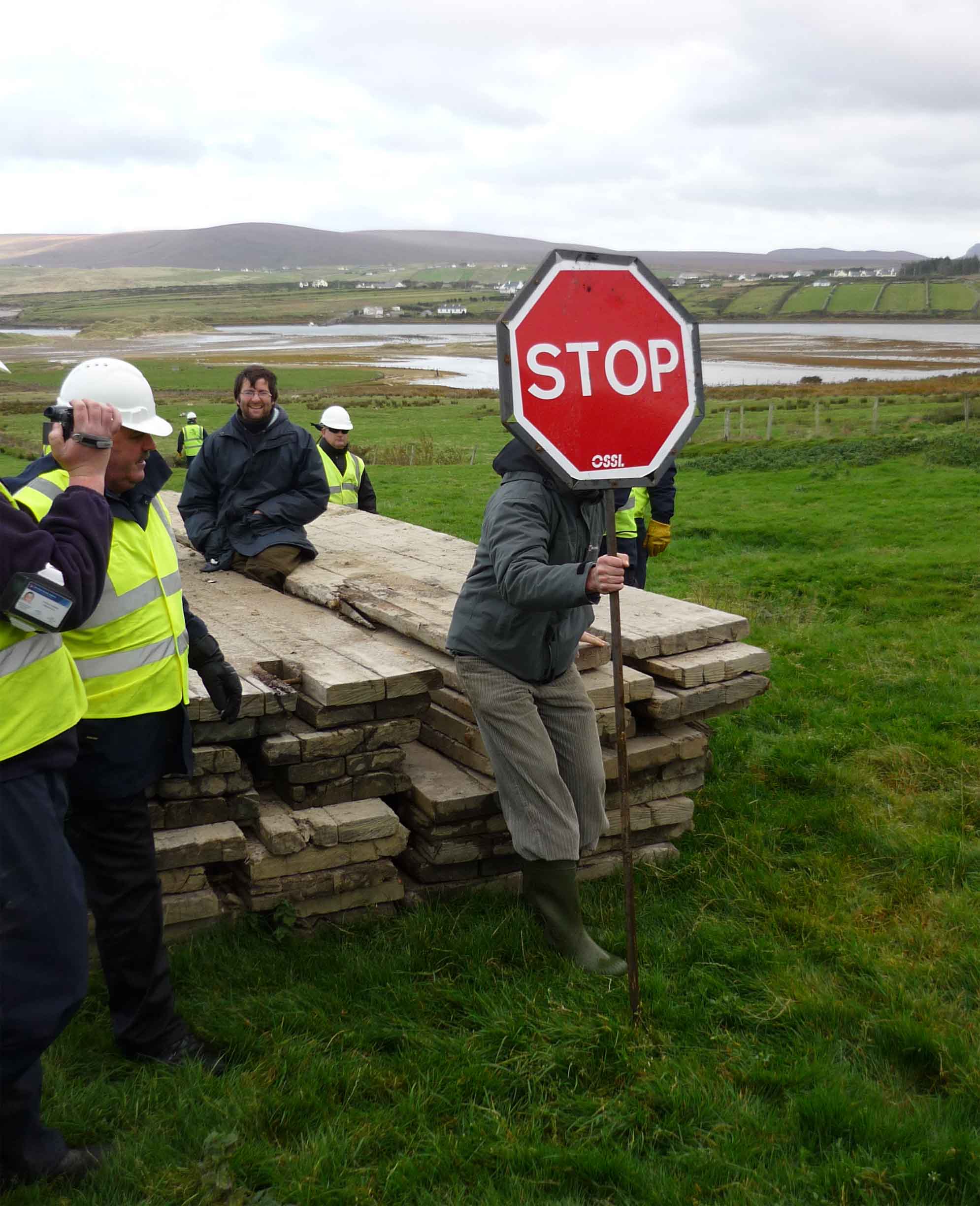 Rossport occupying bog boards