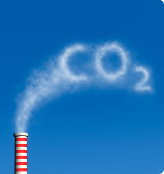 CO2 coming out of a chimney