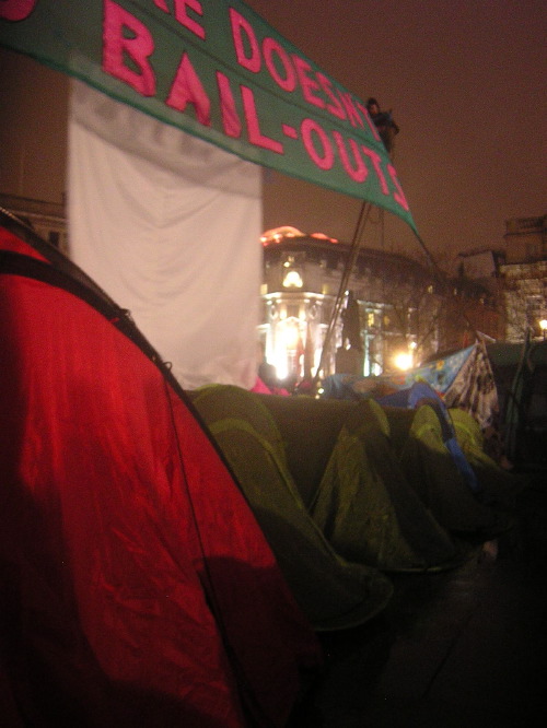 climate camp in Trafalgar Square