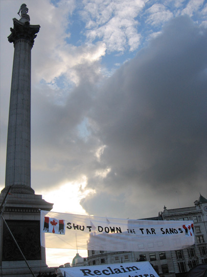 Tar Sands London banner