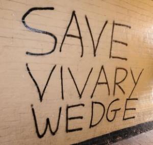 Graffiti in support of green wedge