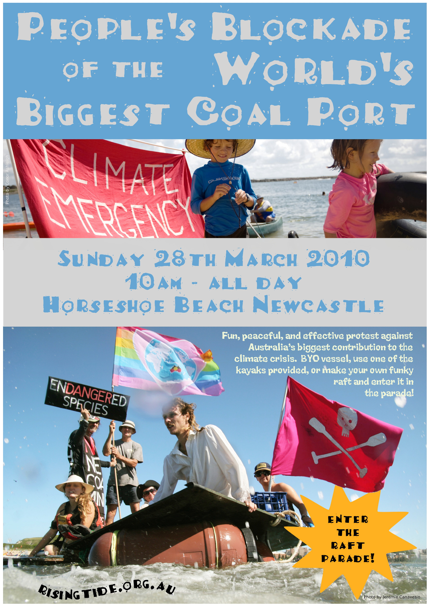 Newcastle flotilla blockade poster