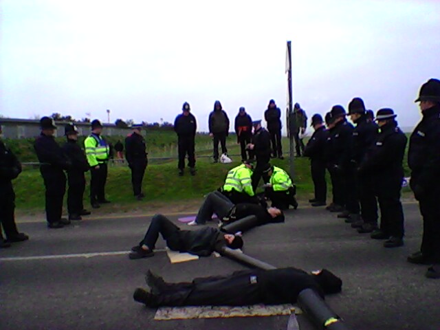 Bacton Shell solidarity blockade 2010 #3