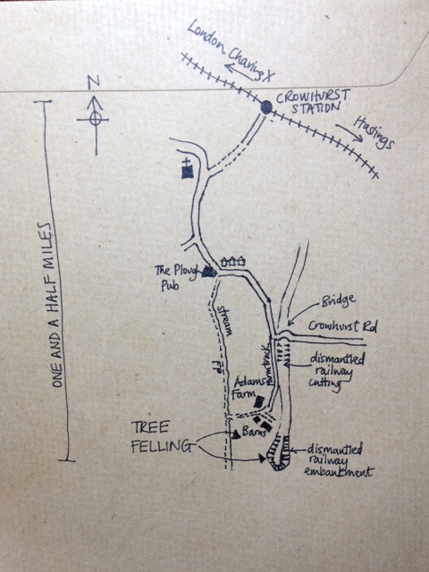 map - disused railway line