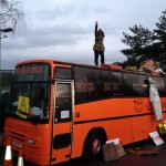 Bus with Defender on top