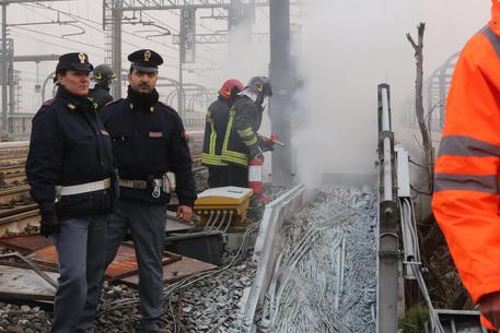 Image from the sabotage in Bologna five days ago / courtesy ANSA